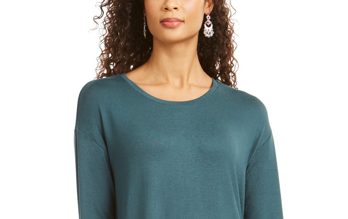 Style & Co Drawstring Tie-Cuff Top Green Size XX-Large