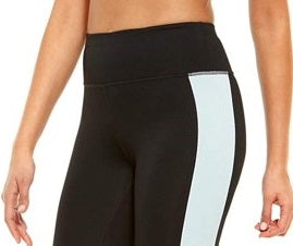 Ideology Women's Colorblocked Cropped Leggings  Blue Size Extra Large