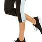Ideology Women's Colorblocked Cropped Leggings  Blue Size Extra Large