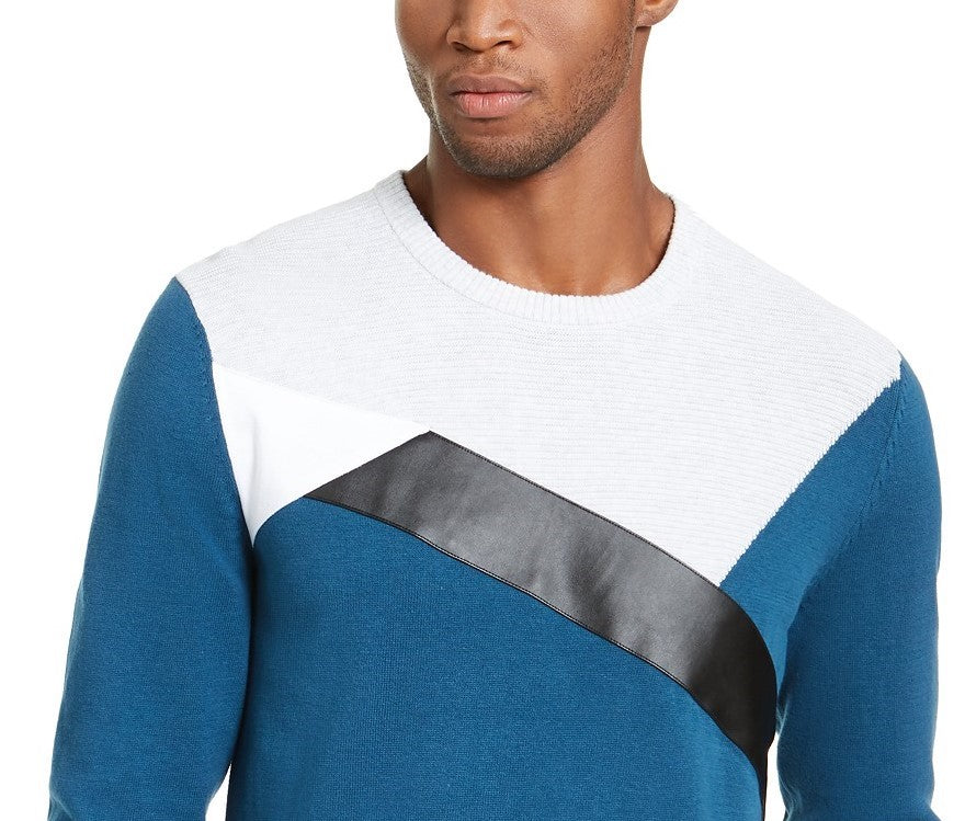 INC International Concepts Men's Colorblocked Sweater Blue Size XXX-Large