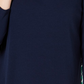 Charter Club Women's Contrast Pleated-Back Ribbed Top Blue Size Small