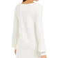 Alfani Women's Ribbed Knit Tunic Sweater White Size Petite Small