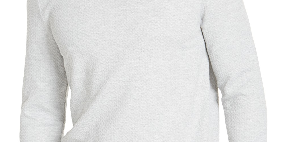 Tasso Elba Men's Crossover Sweater Gray Size Large