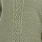 Karen Scott Women's Cable-Knit Panel Sweater Green Size Large