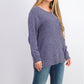 Karen Scott Women's Cable-Knit Panel Sweater Purple Size X-Large