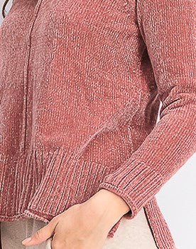 Style & Co Women's Petite Chenille Sweater Purple Size Large