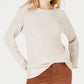 Style & Co Women's Crewneck Marled Sweater Beige Size Small