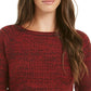 Style & Co Women's Crewneck Marled Sweater Red Size Medium