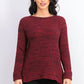 Style & Co Women's Petite Marled-Knit Sweater  Red Size Petite Small