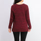 Style & Co Women's Petite Marled-Knit Sweater  Red Size Petite Small