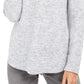 Style & Co Women's Cowl-Neck Waffle-Knit Sweater Gray Size Small