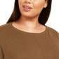 Style & Co Women's Seam-Front Tunic Sweater Brown Size 2 Extra Large