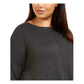 Style & Co Women's Plus Size Seam-Front Tunic Sweater Dark Gray Size 1X