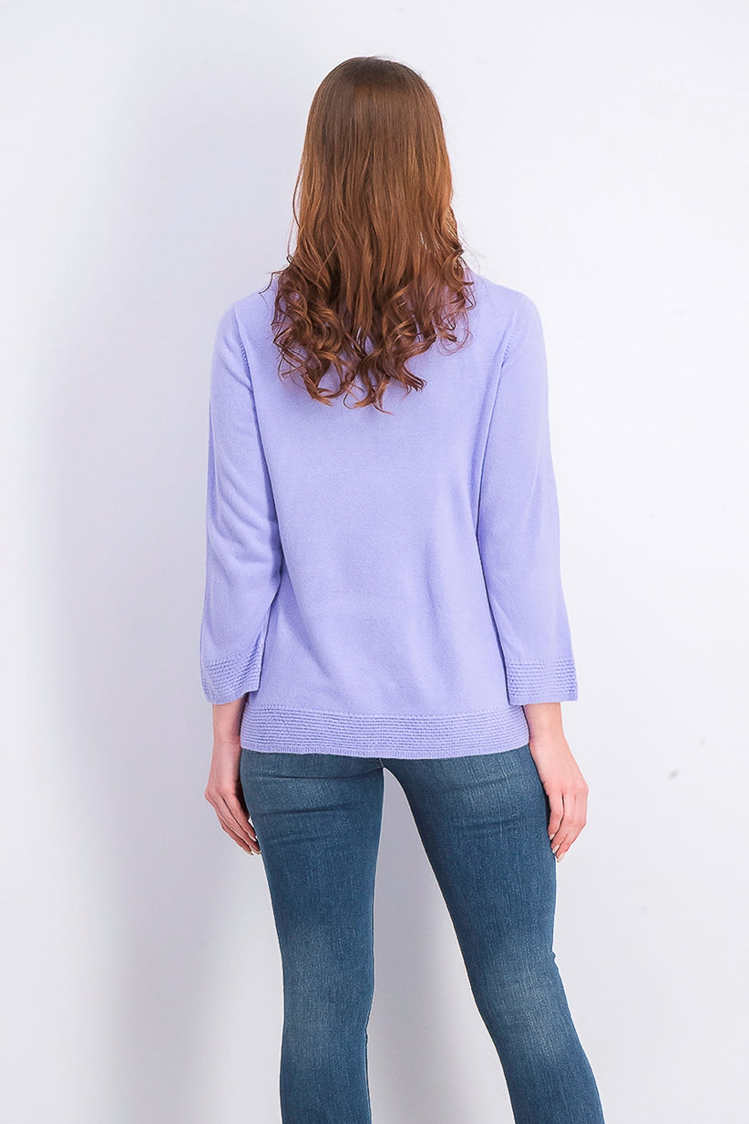 Karen Scott Women's Bateau-Neck Long-Sleeve Sweater  Purple Size 2 Extra Large
