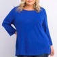 Karen Scott Women's Ballet Neckline Sweater Navy Size 2X