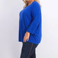Karen Scott Women's Ballet Neckline Sweater Navy Size 2X