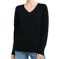 Karen Scott Women's V-Neck Pullover Sweater Black Size Large