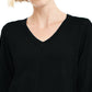 Karen Scott Women's V-Neck Pullover Sweater Black Size Large