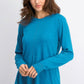 Karen Scott Women's Crewneck Long Sleeve Sweater Blue Size Small