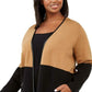 Charter Club Women's Petite Milano Cotton Completer Sweater Brown Size Small
