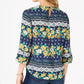 Charter Club Women's Printed Top Blue Size 2 Extra Large