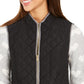 Charter Club Women's Quilted Stand-Collar Vest Black Size Medium