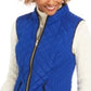 Charter Club Women's Quilted Stand-Collar Vest Blue Size Extra Large