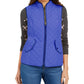 Charter Club Women's Quilted Stand-Collar Vest  Blue Size Medium