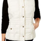Charter Club Women's Quilted Stand-Collar Vest white Size Small