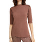 Charter Club Womne's Heather Long-Sleeve Top Turq/Aqua Size Extra Small