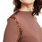Charter Club Womne's Heather Long-Sleeve Top Turq/Aqua Size Extra Small
