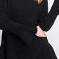 Style & Co Women's Ruffle Hem Knit Sweater Black Size Large