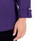 Karen Scott Women's Plus Size Solid V-Neck Woven Top Purple Size X-Large