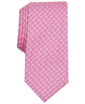 Alfani Men's Geometric Tie Pink Size Regular