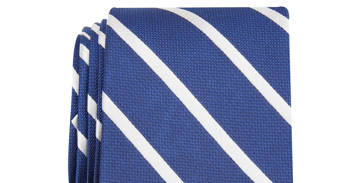 Club Room Men's Stripe Tie Size Regular Blue