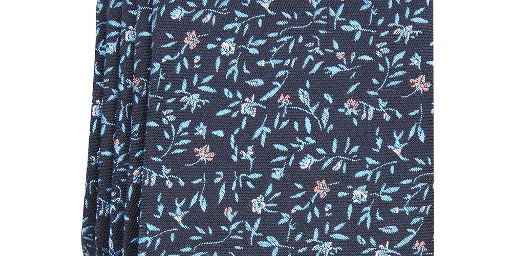 Bar III Men's Eddison Floral Skinny Tie Navy Size Regular