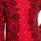 Karen Scott Women's Lace-Print Cardigan Red Size Medium