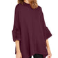 Alfani Women's Faux-Fur-Cuff Poncho Malbec Size Extra Large
