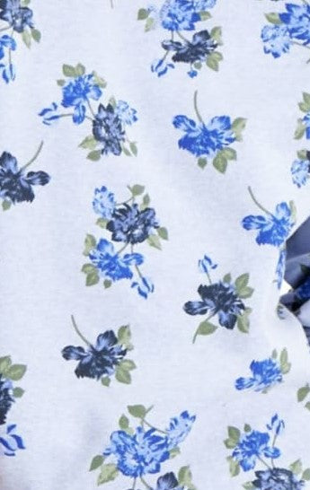 Karen Scott Women's Floral-Print Sweatshirt Blue Size Large