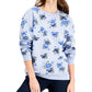 Karen Scott Women's Blossom Dream Printed Sweatshirt Blue Size Medium