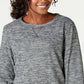 Karen Scott Women's Sport Space-Dye Microfleece Top  Black Size Small