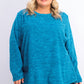 Karen Scott Women's Plus Size Marled Microfleece Top Blue Size Extra Large