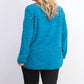 Karen Scott Women's Plus Size Marled Microfleece Top Blue Size Extra Large