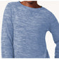 Karen Scott Women's Plus Sport Space-Dye Microfleece Top Blue Size 3X