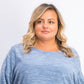 Karen Scott Women's Plus Size Marled Microfleece Top  Black Size Extra Large
