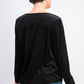 Alfani Women's Asymmetrical-Neckline Velvet Top Black Size Large