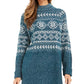 Style & Co Women's  Fair Isle Tunic Sweater Green Size Large