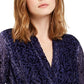 Alfani Women's Printed Burnout Surplice Top Purple Size 2 Extra Large