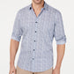 Alfani Men's Geo Static-Print Shirt White Size Small