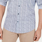 Alfani Men's Geo Static-Print Shirt White Size Small